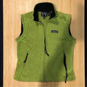 Patagonia Vest Fleece Vintage Y2K Bright Green Womens Small